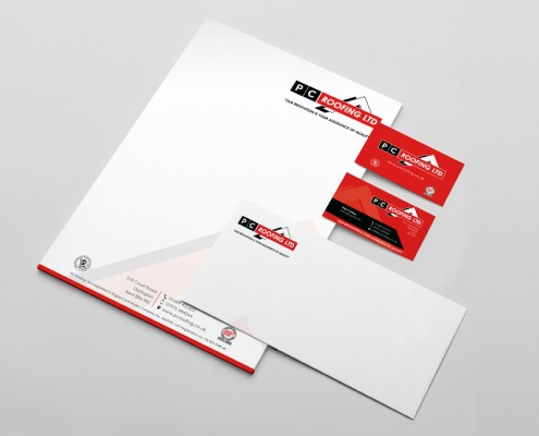 PC Roofing Stationery Design