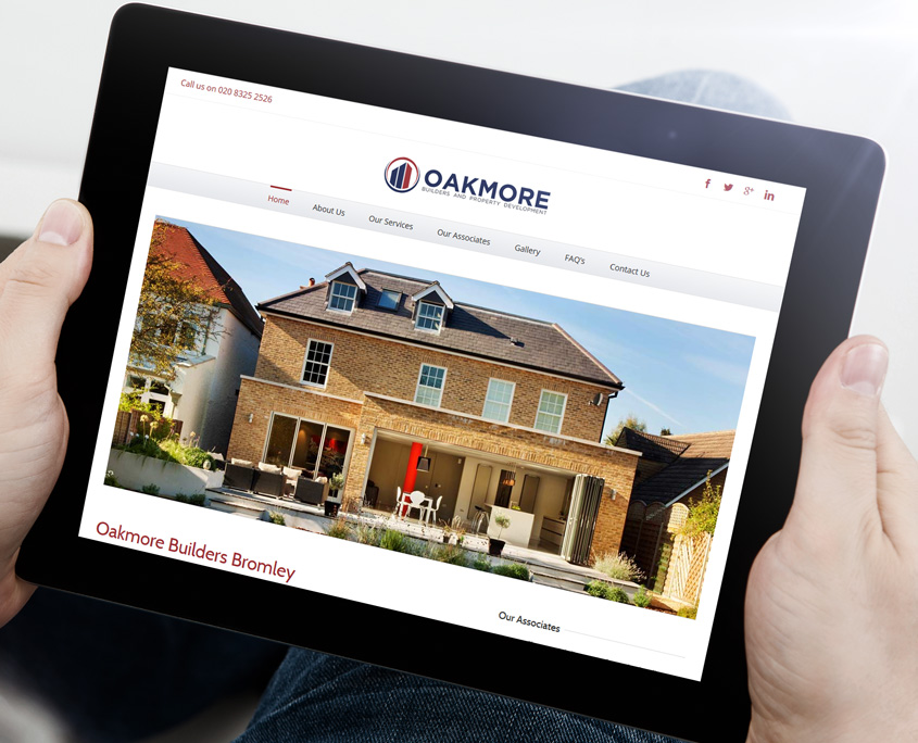 Oakmore Builders Website Design