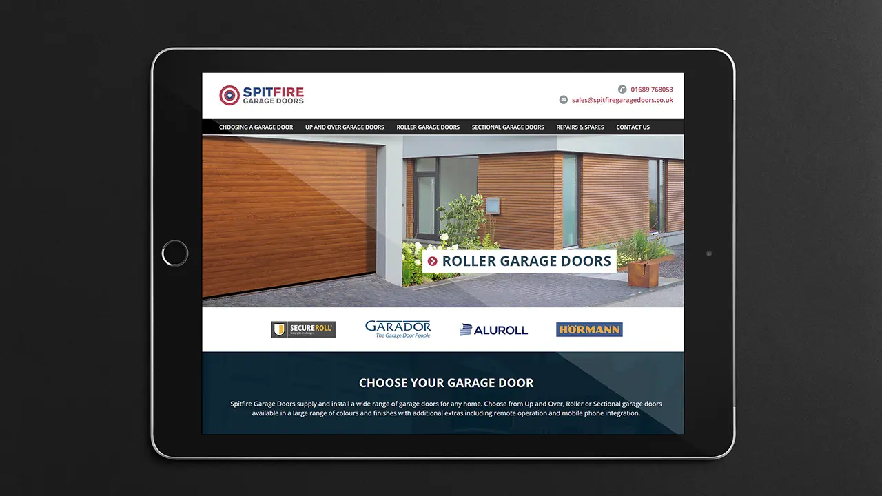 Spitfire Garage Doors Web Design
